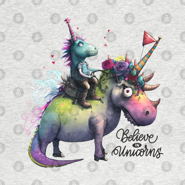 Believe in unicorns t-shirt by PunkPolicy